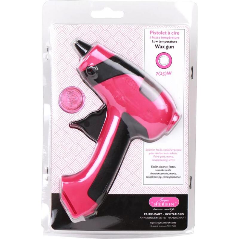 Petit pistolet cire spécial loisirs créatifs - fuchsia