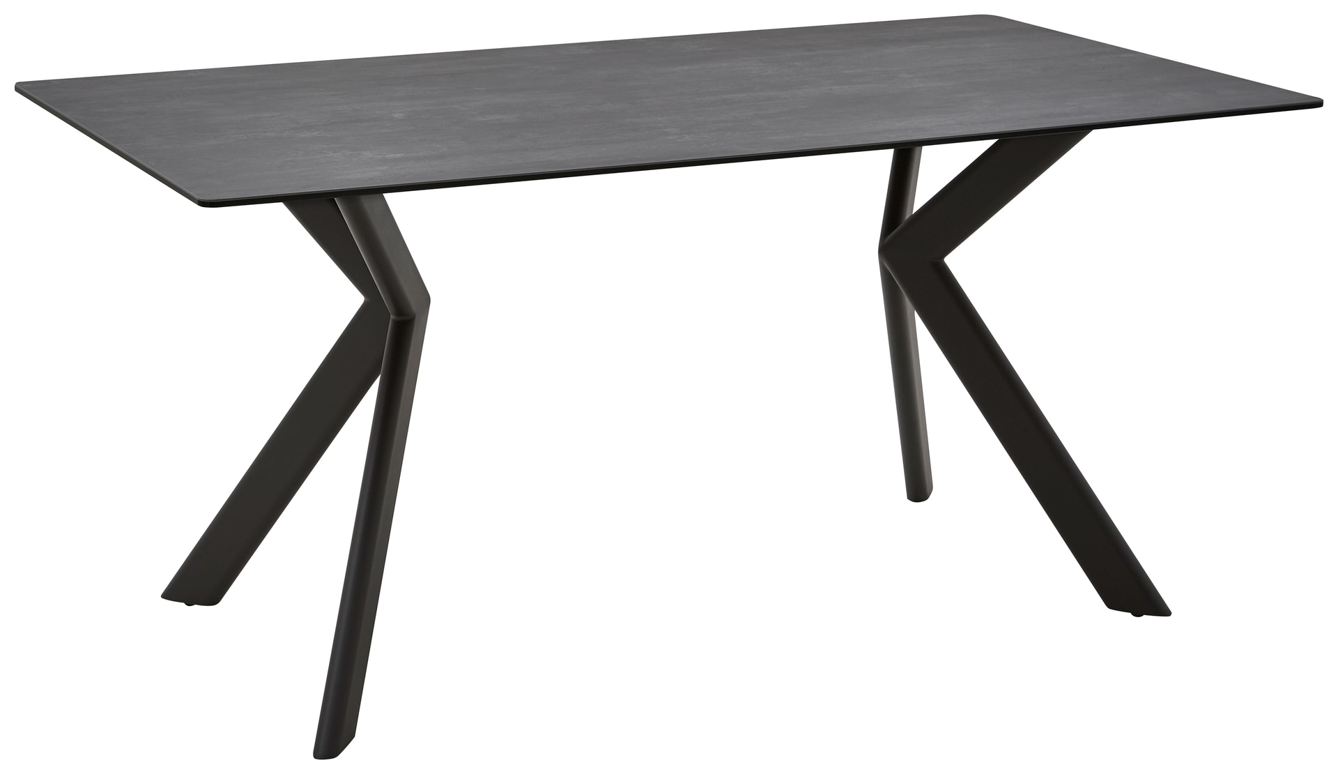 CASAVANTI Esstisch TAIGA 160 x 90 cm Glaskeramik grau/schwarz