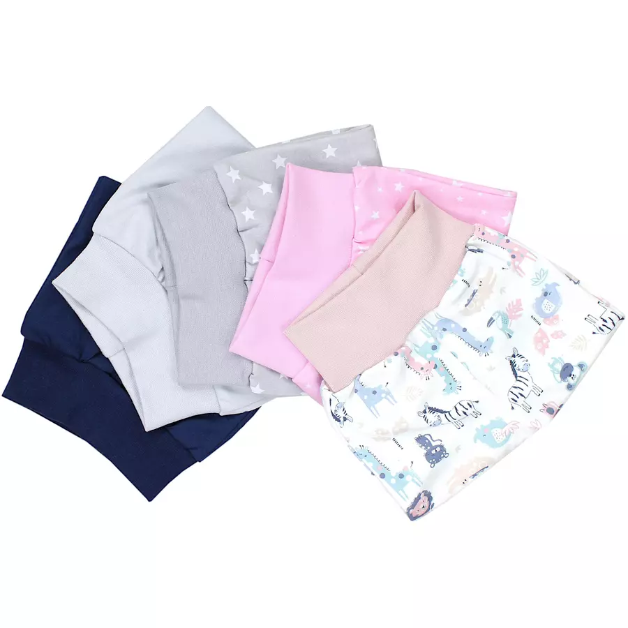 TupTam Baby Hose mit Fuß 5er Pack graurosa