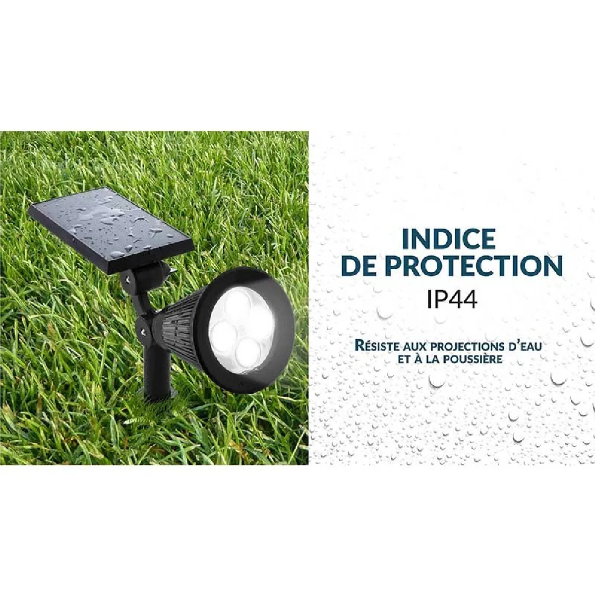 WI-LIGHT Projecteur Solaire 200 Lumens