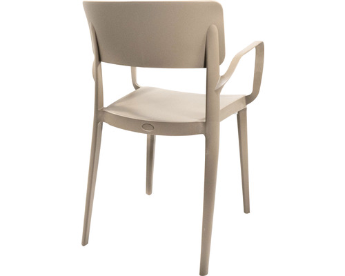 Stapelbare stoel met armleuningen Veba Wing 82 x 54 x 55 cm kunststof beige