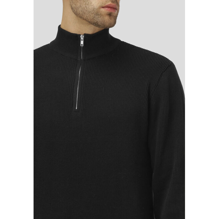 Clean Cut Copenhagen Mario Half Zip Black