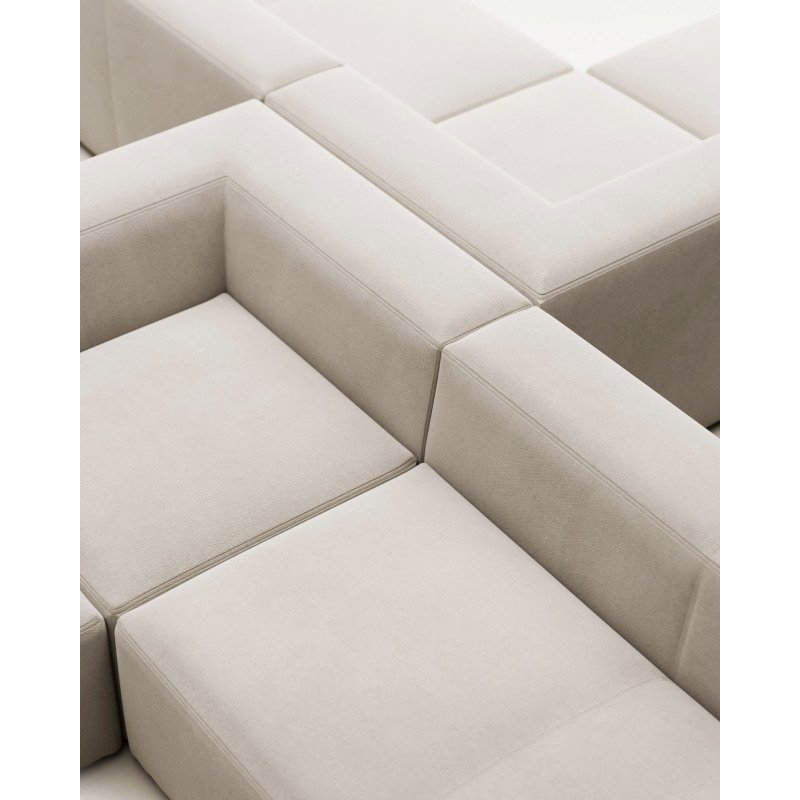 Canapé d’angle Blok 6 places beige 320 x 320 cm