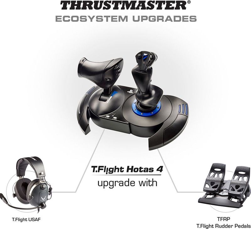 Thrustmaster - T.Flight Hotas 4 - Gamecontroller - Zwart - Geschikt voor PS4 en PC