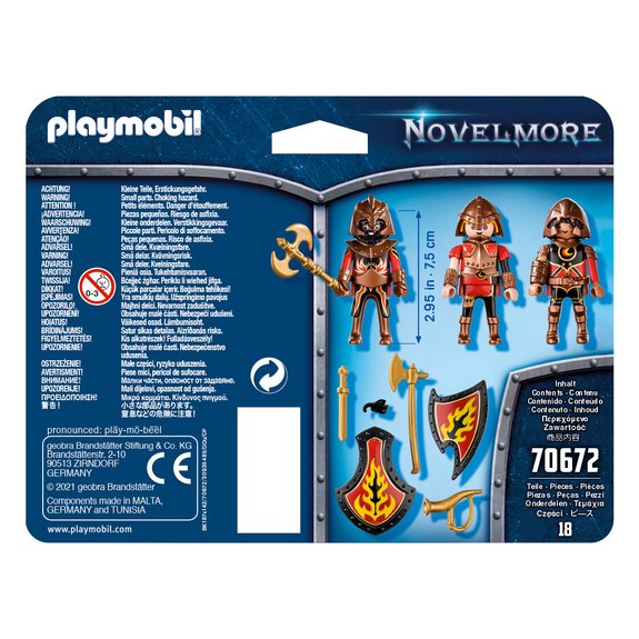 3 combattants Burnham Raiders Playmobil Novelmore 70672