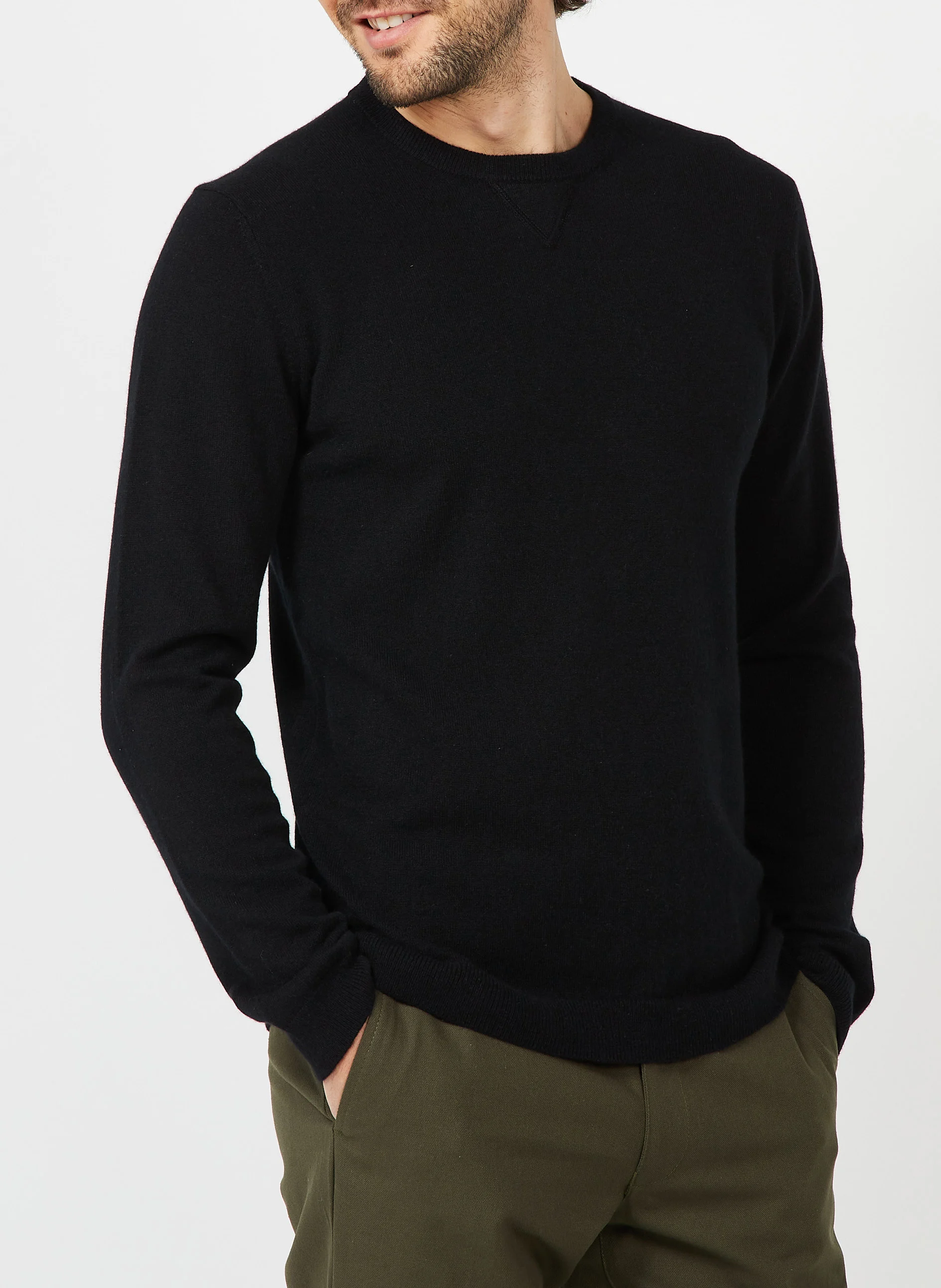 Pull col rond en cachemire | Noir