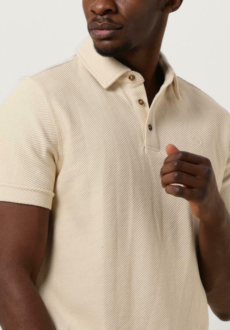 CAST IRON beige cast iron polo short sleeve polo twill