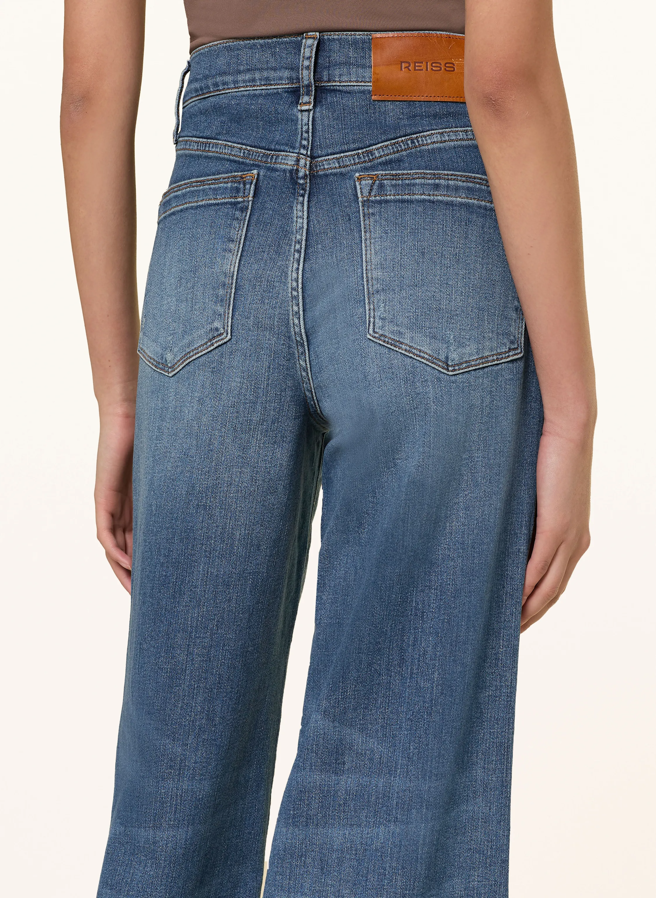 REISS Wide Leg Jeans HEATHER