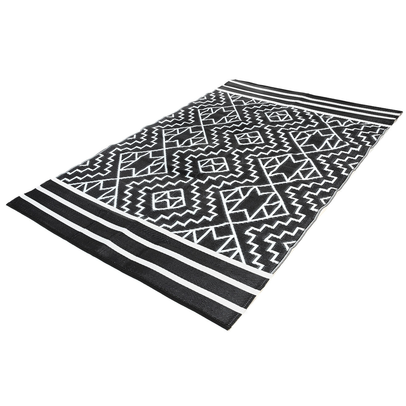 Pratik Garden Tapis extérieur inca noir - 120x180 cm