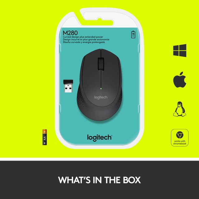 Logitech M280 trådløs mus (sort)