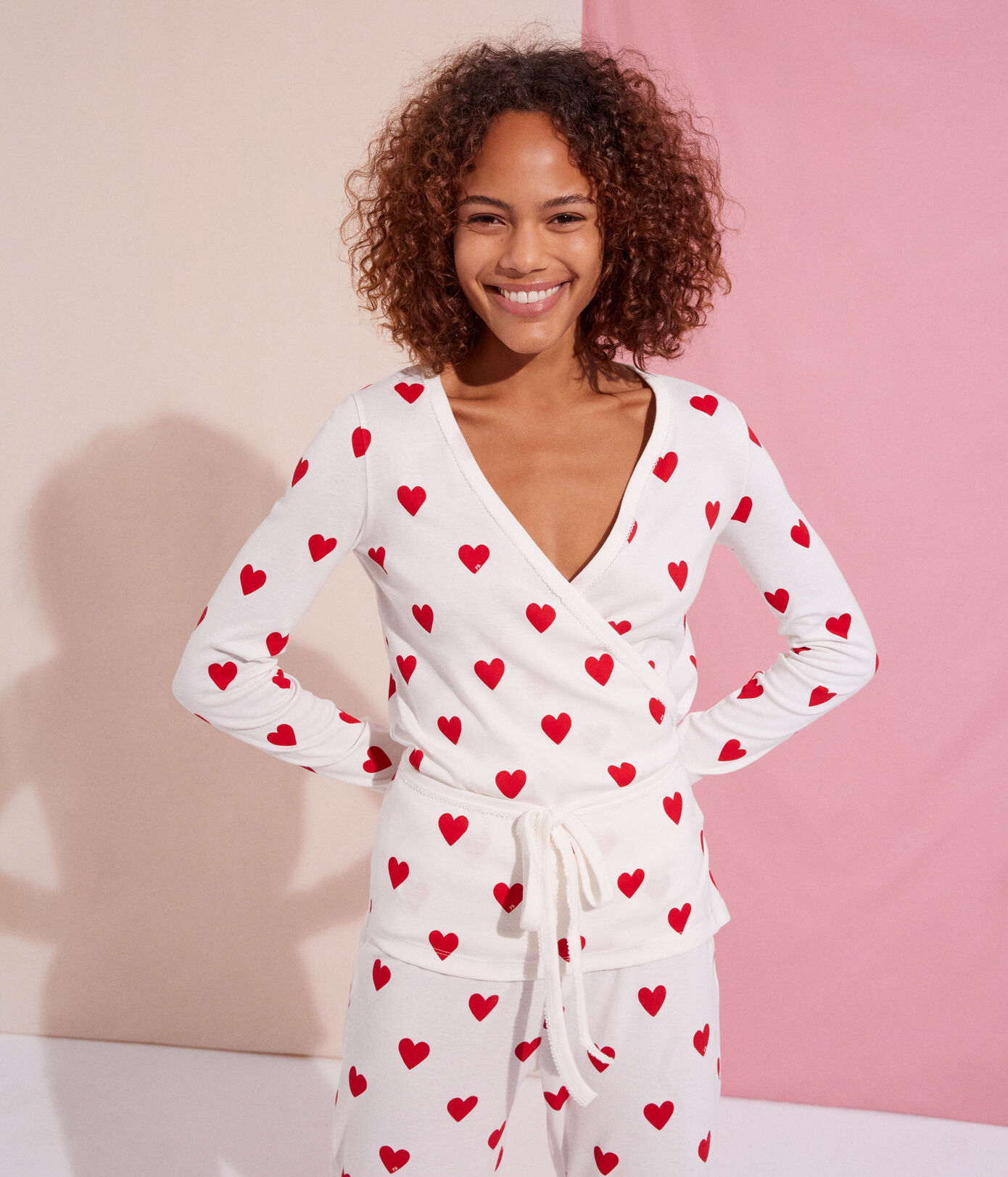 Cache-cœur en coton BIO Femme