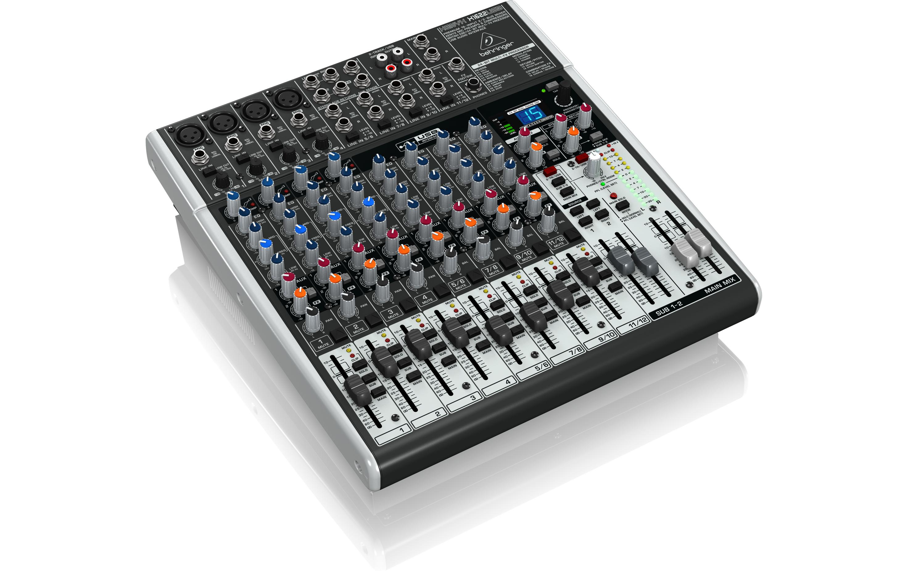 Mischpult Xenyx X1622USB<br>16-Kanal 2-Bus Mischpult mit Xenyx Mikrofonvorverstärkern