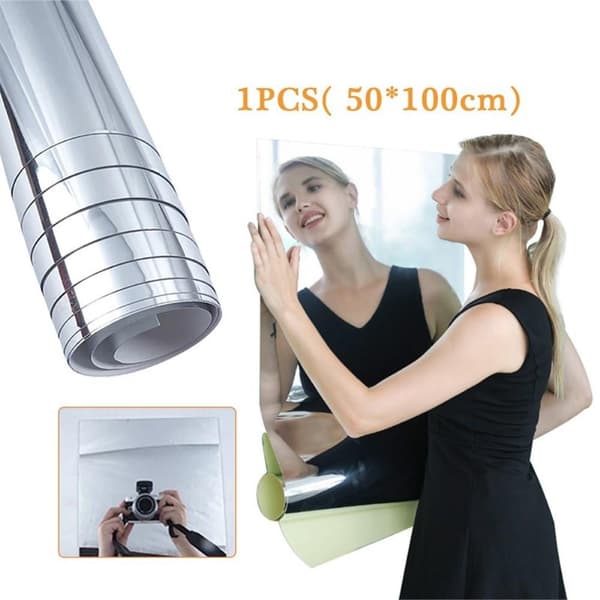 Speil 50x100 cm Selvklebende speilklistremerke Veggdekorasjon