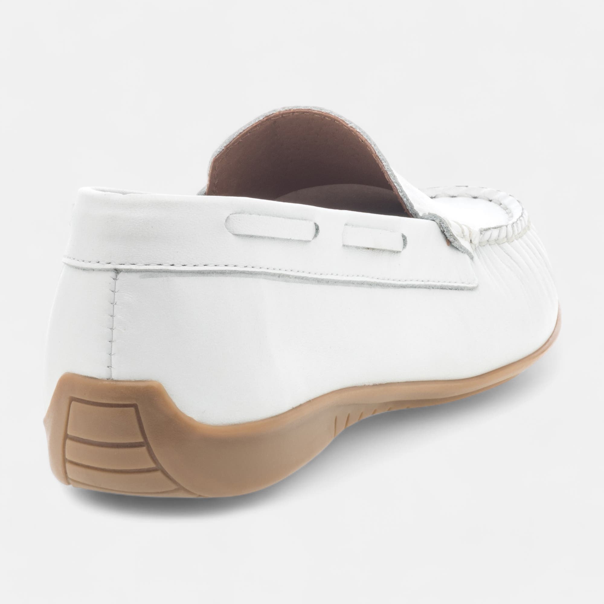 Mocassins Femme en cuir blanc