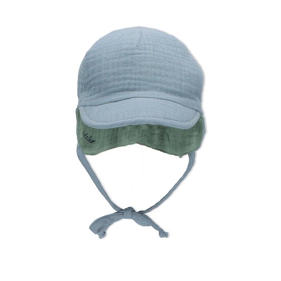 Casquette saharienne réversible   Bleu/Vert        de               Sterntaler