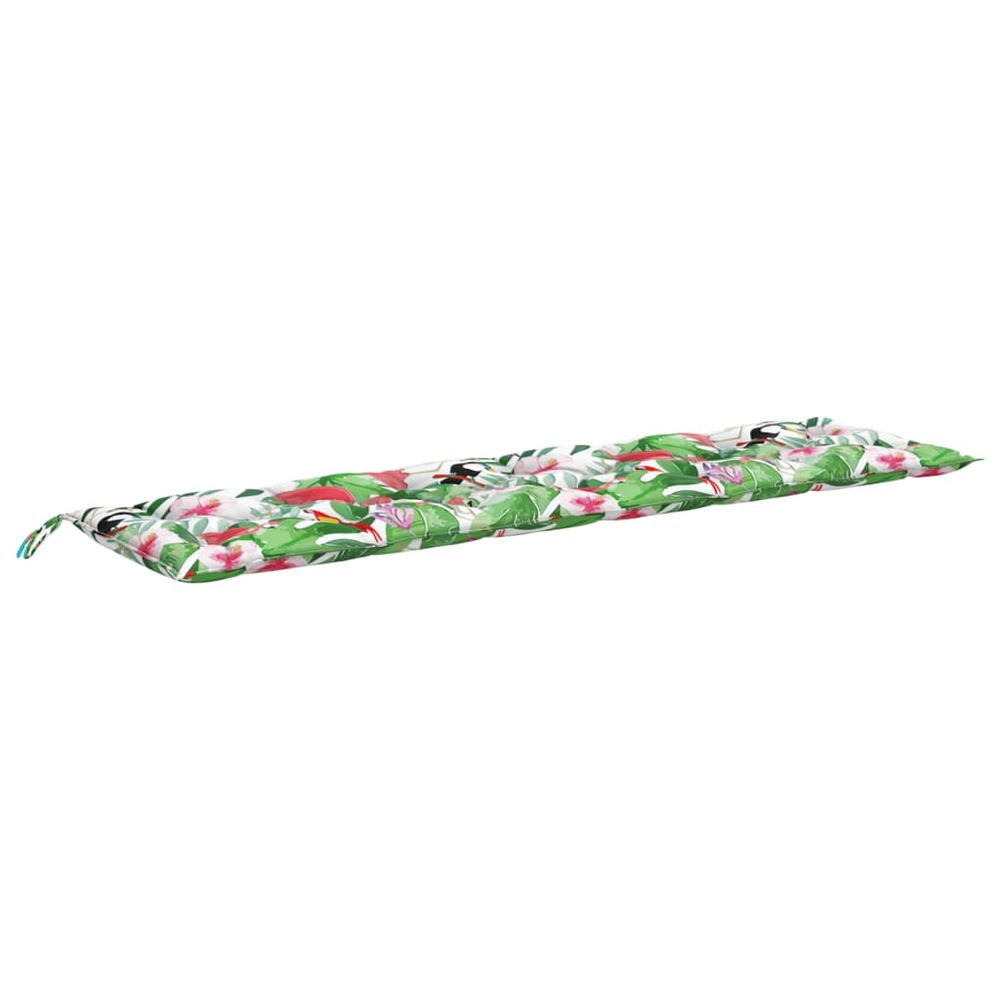 Coussins de banc de jardin lot de 2 multicolore 200x50x7 cm