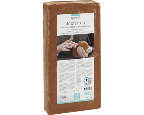Pottenbakkersklei terracotta fijn gegroefd 10 kg