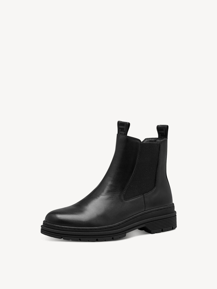 Leren Chelseaboot - zwart
