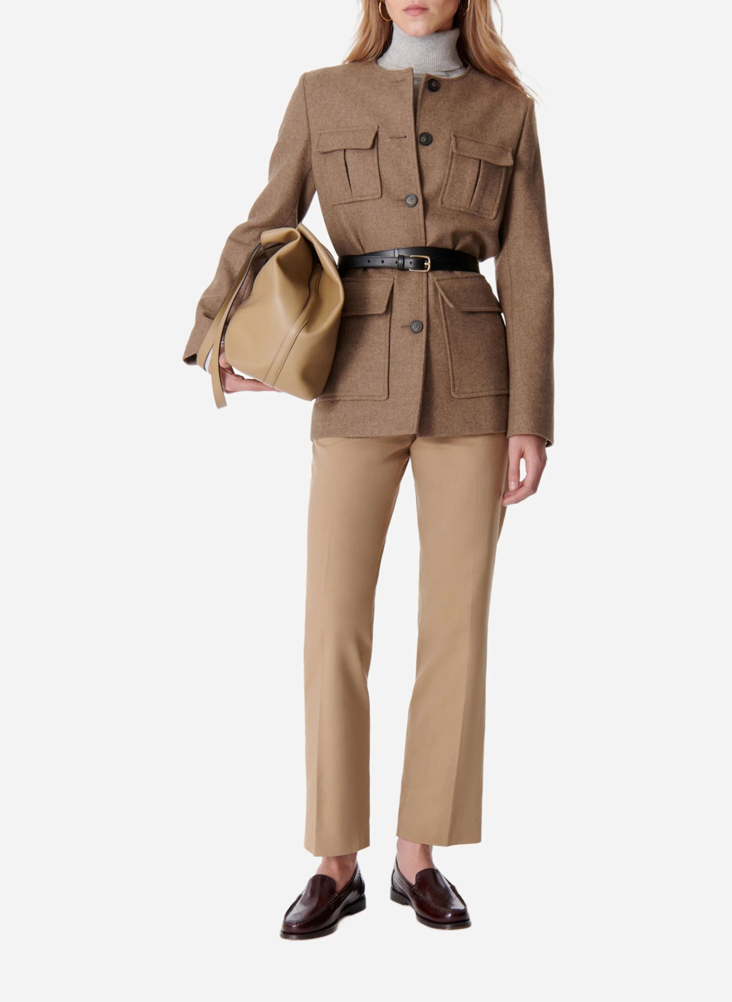 ENGEL - Veste droite boutonnée| Marron