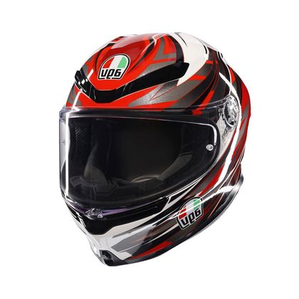 Casque AGV K-6 S - REEVAL - Blanc / Rouge