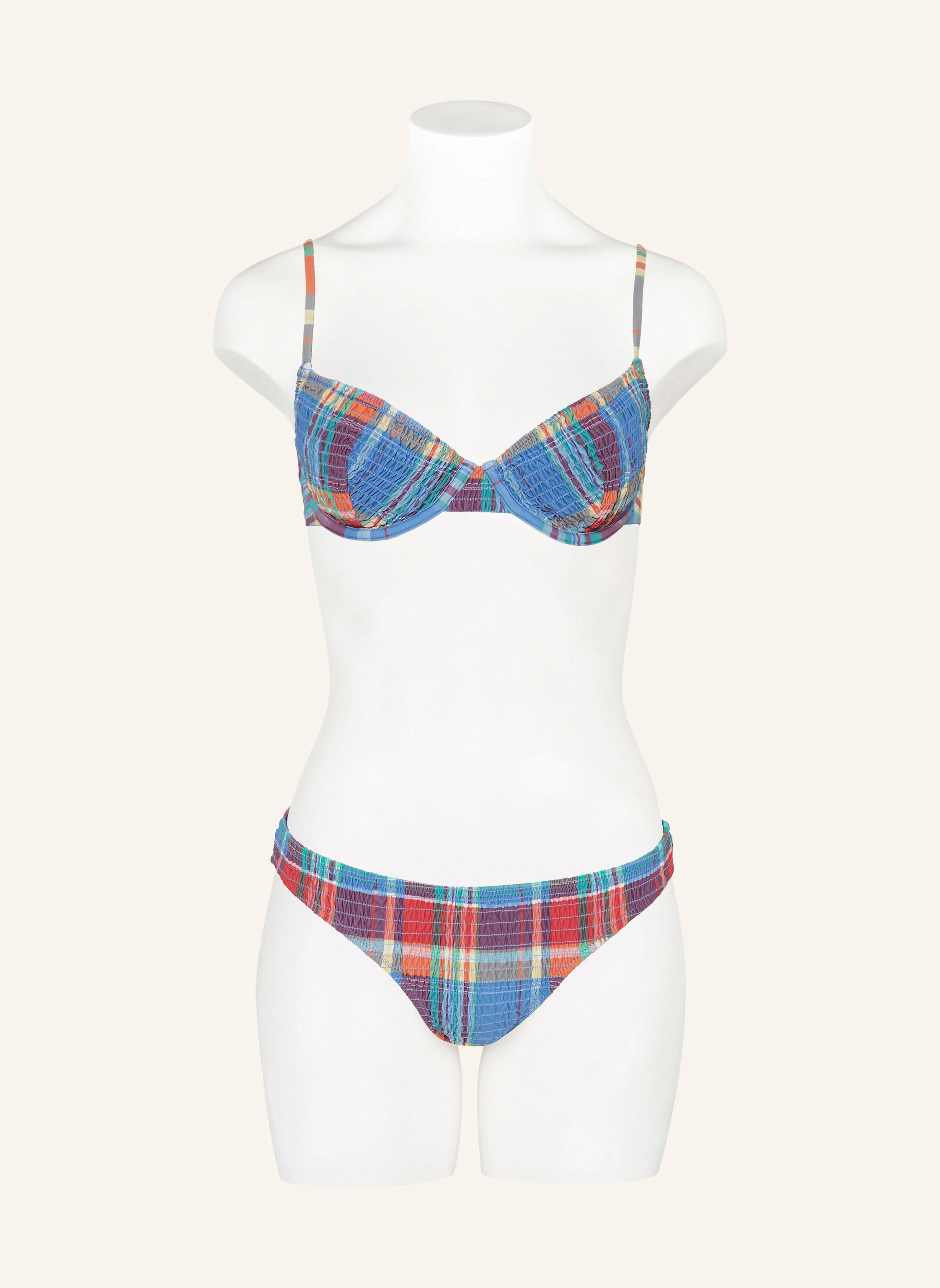 POLO RALPH LAUREN Basic-Bikini-Hose SMOCKED MADRAS