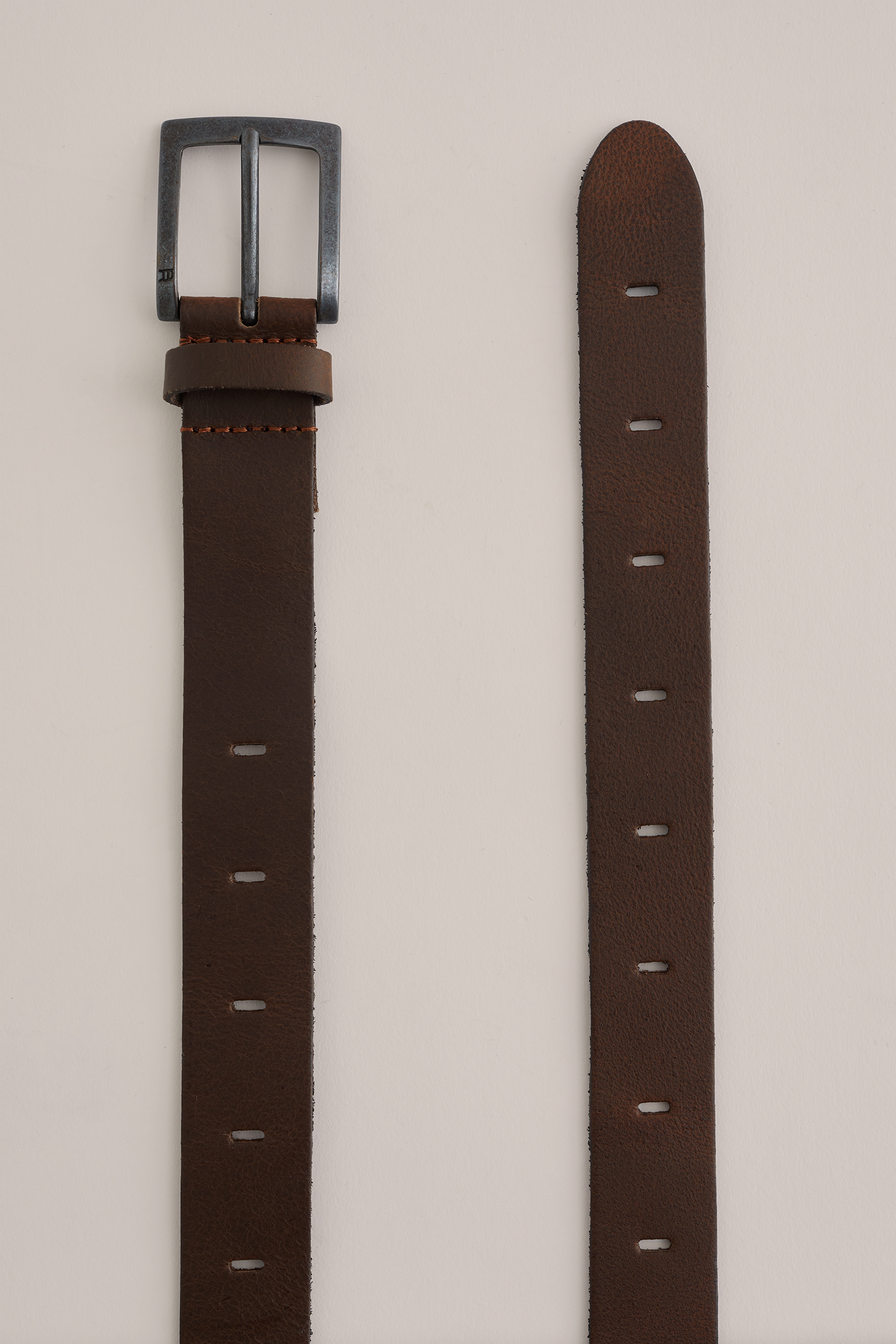 Jongens leren riem WE Fashion Donkerbruin