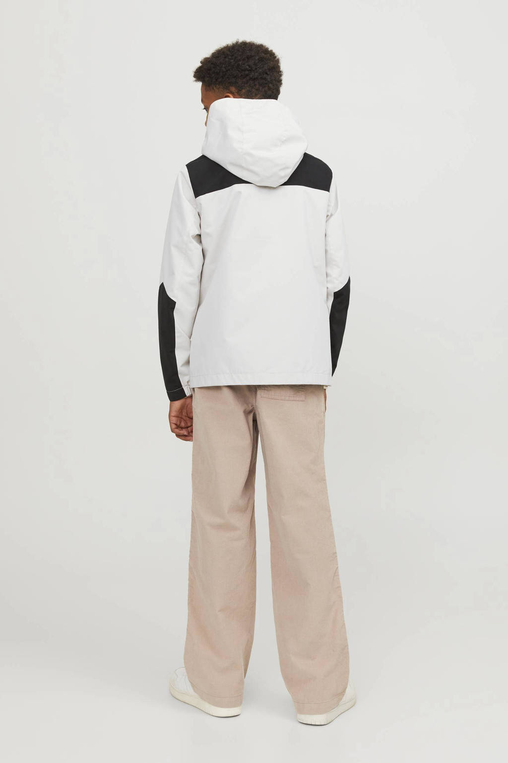 JACK & JONES softshell jas JJALEX wit/zwart