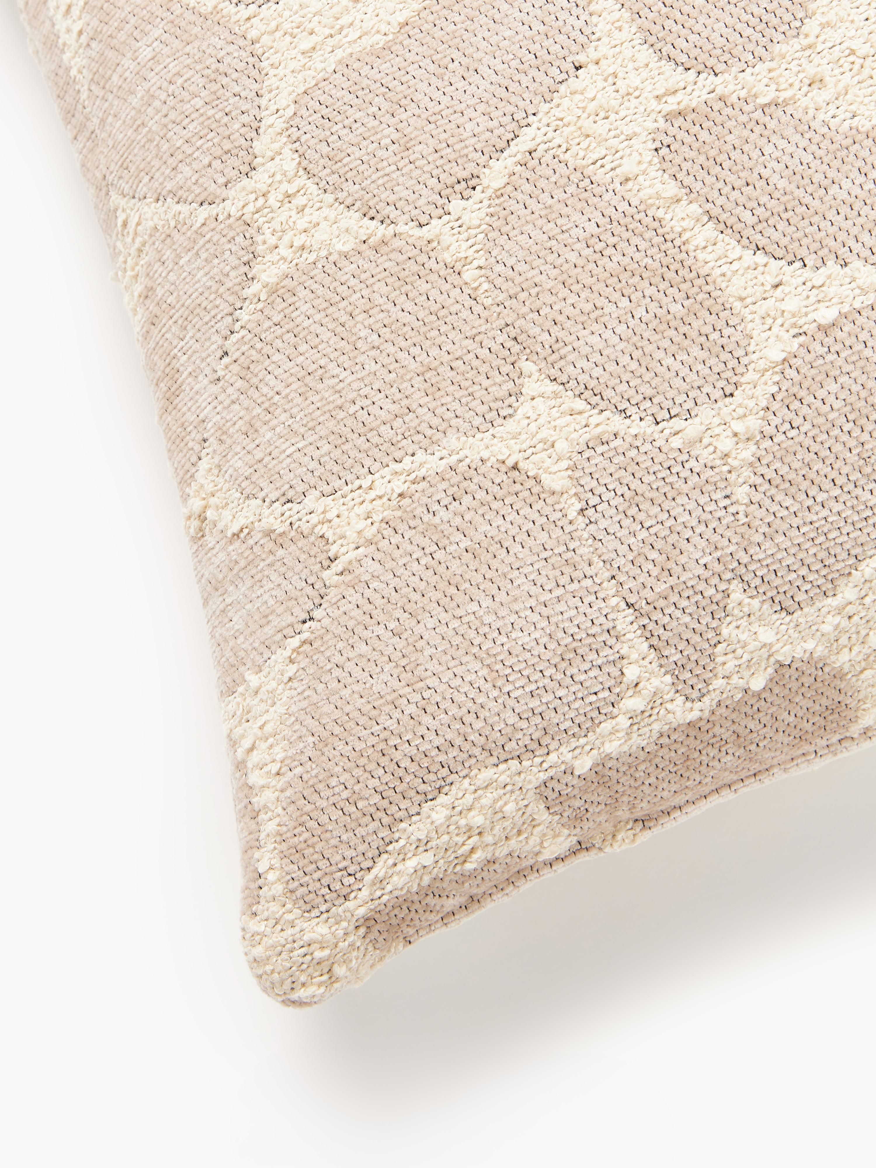 Kussenhoes Nenda van bouclé en chenille