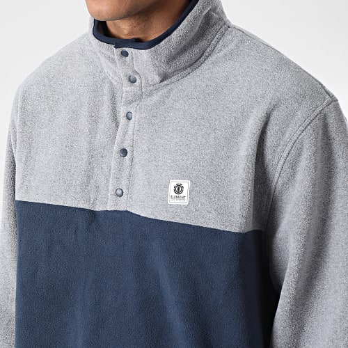 Sweat Polaire F1WAB5-ELF2 Bleu Marine Gris Chiné