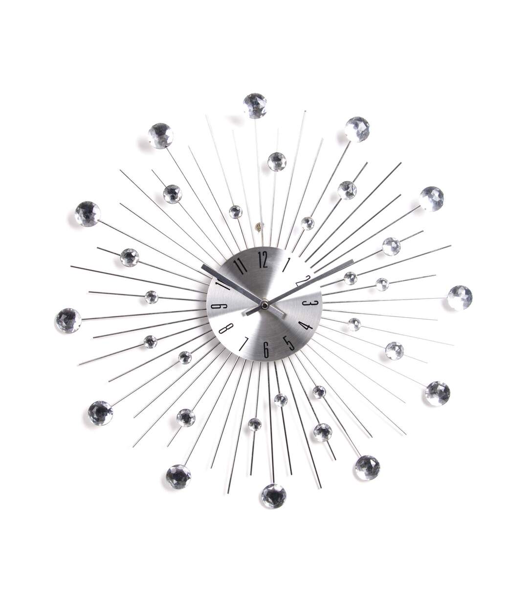 Pendule Strass - Diam. 50 cm. - Aluminium