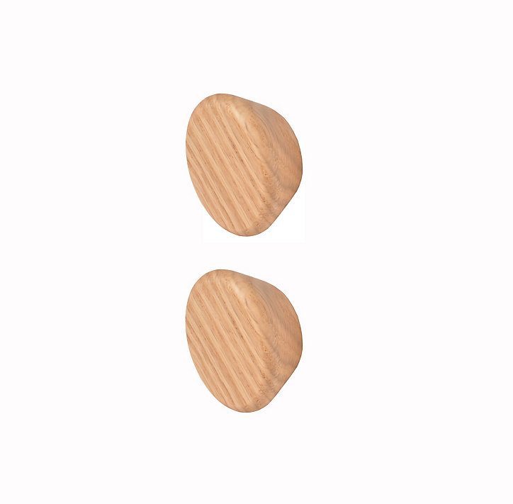 Poignée de meuble de cuisine GoodHome Serrano effet chêne L. 4,5 cm, 2 pièces