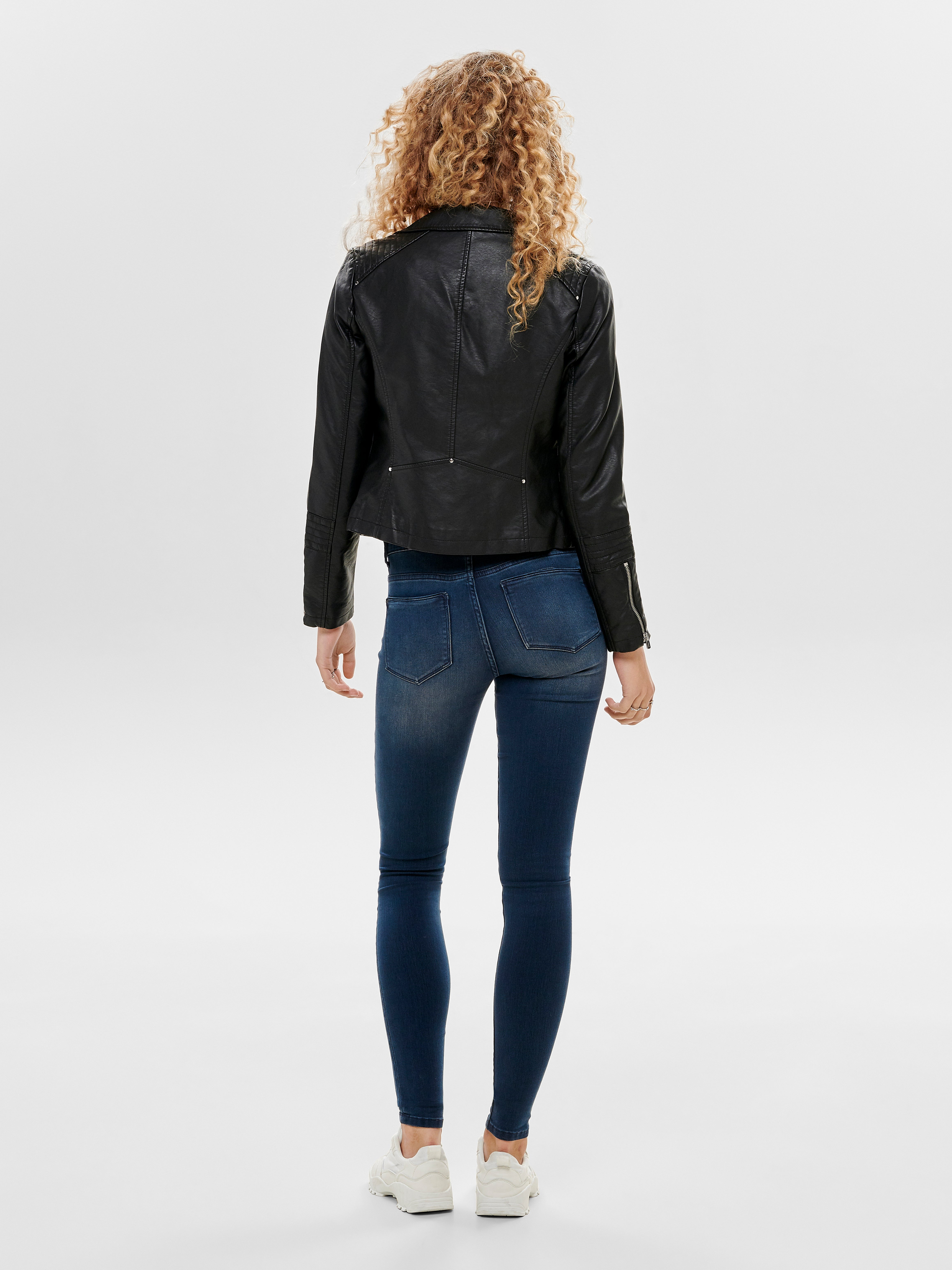 ONLGEMMA Kunstlederjacke Black