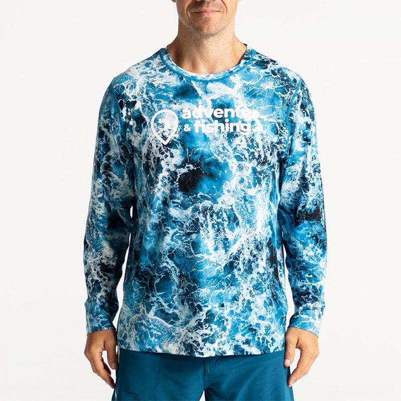 Tee Shirt Manches Longues Homme Adventer & Fishing Bozed Anti Uv - Gris