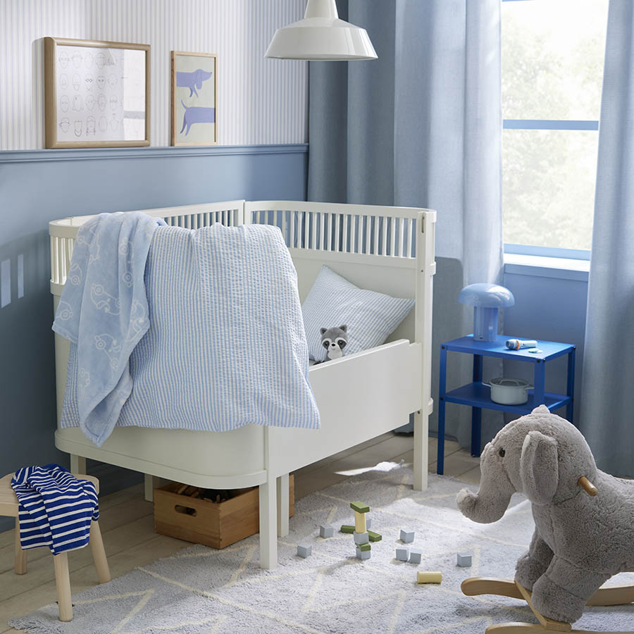 Lykke kreppsengesett 65x80 lys blå
