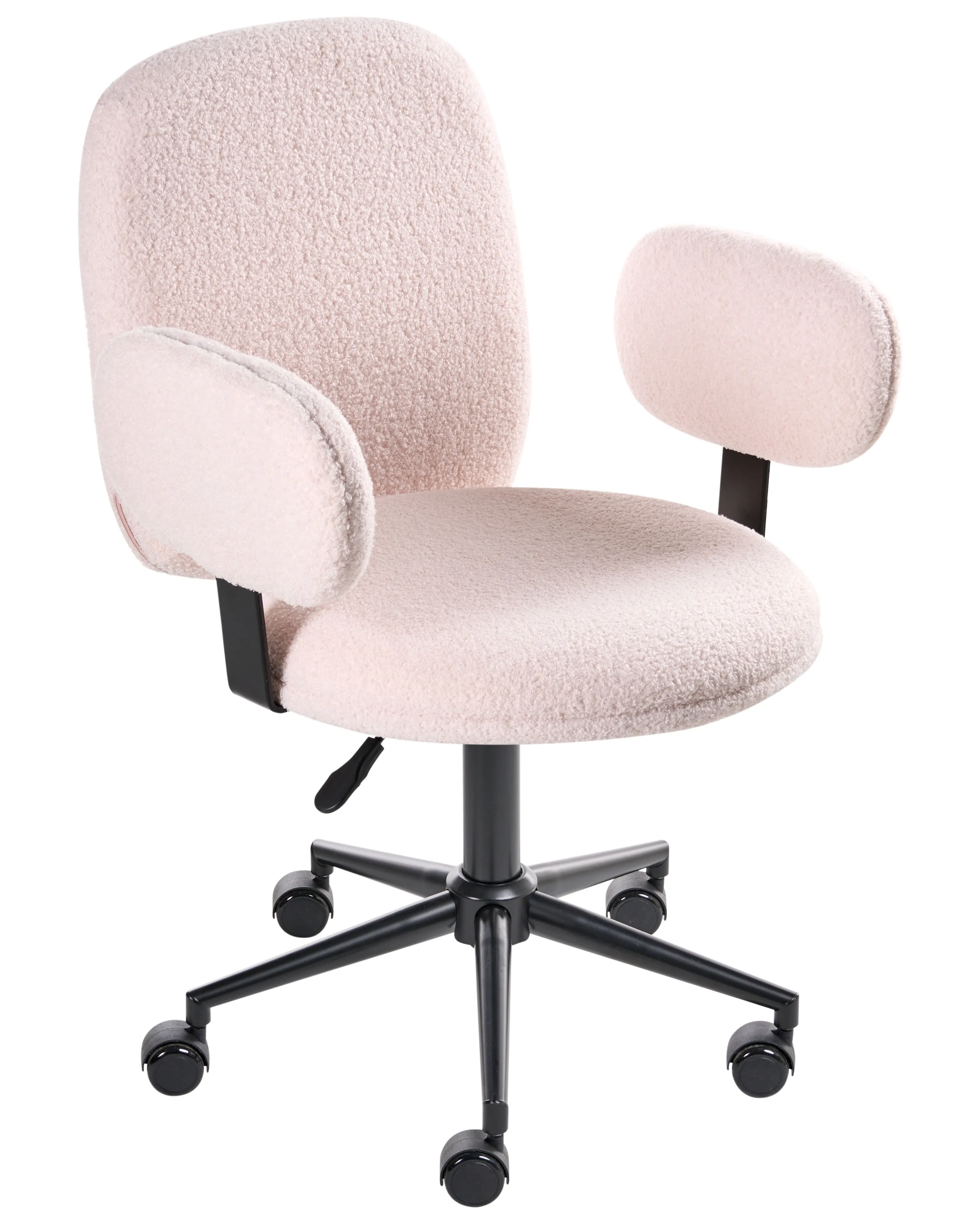 Bureaustoel MORAGA Bouclé Pastelroze