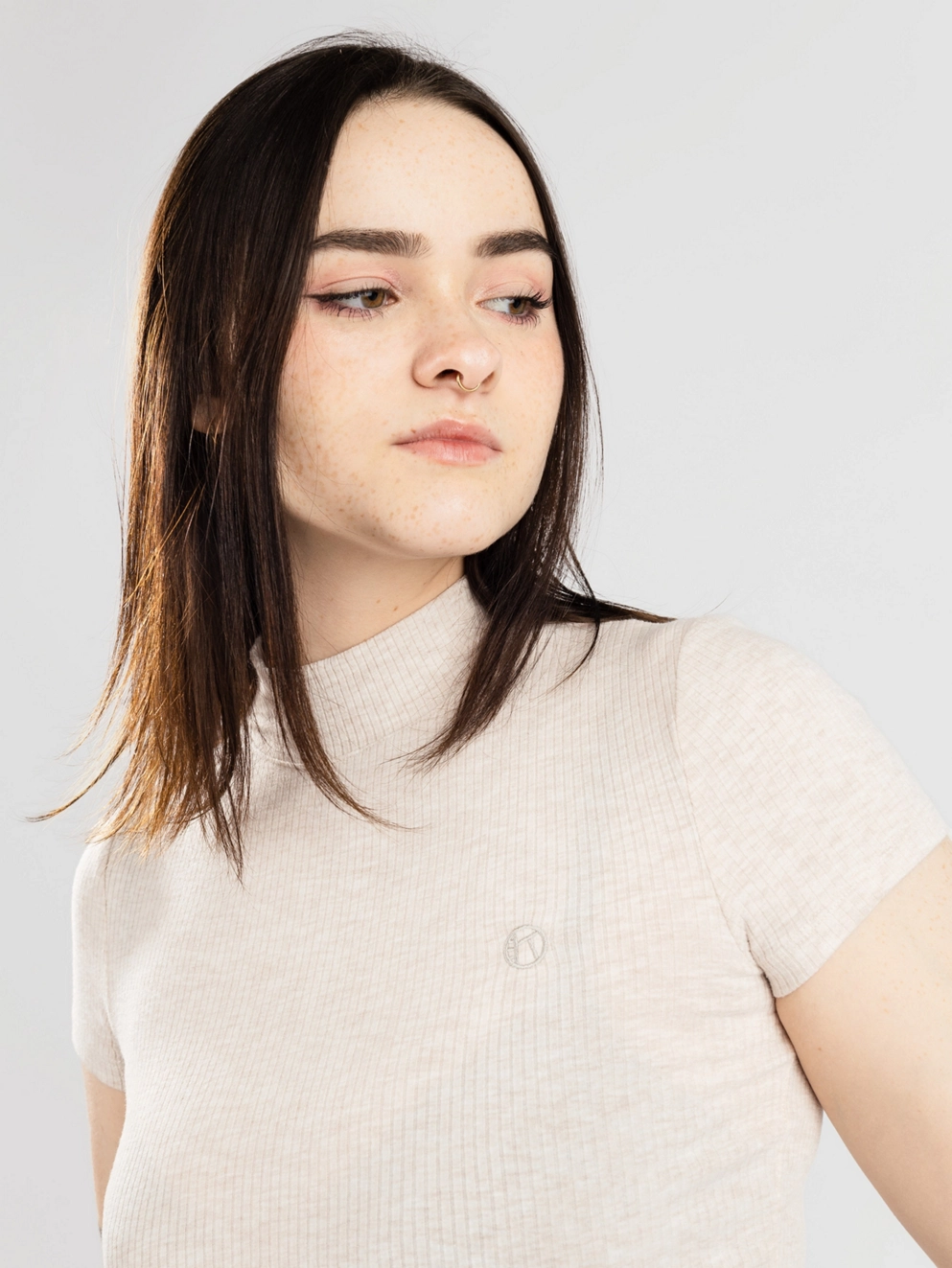Kazane Isla T-Shirt oathmeal heather