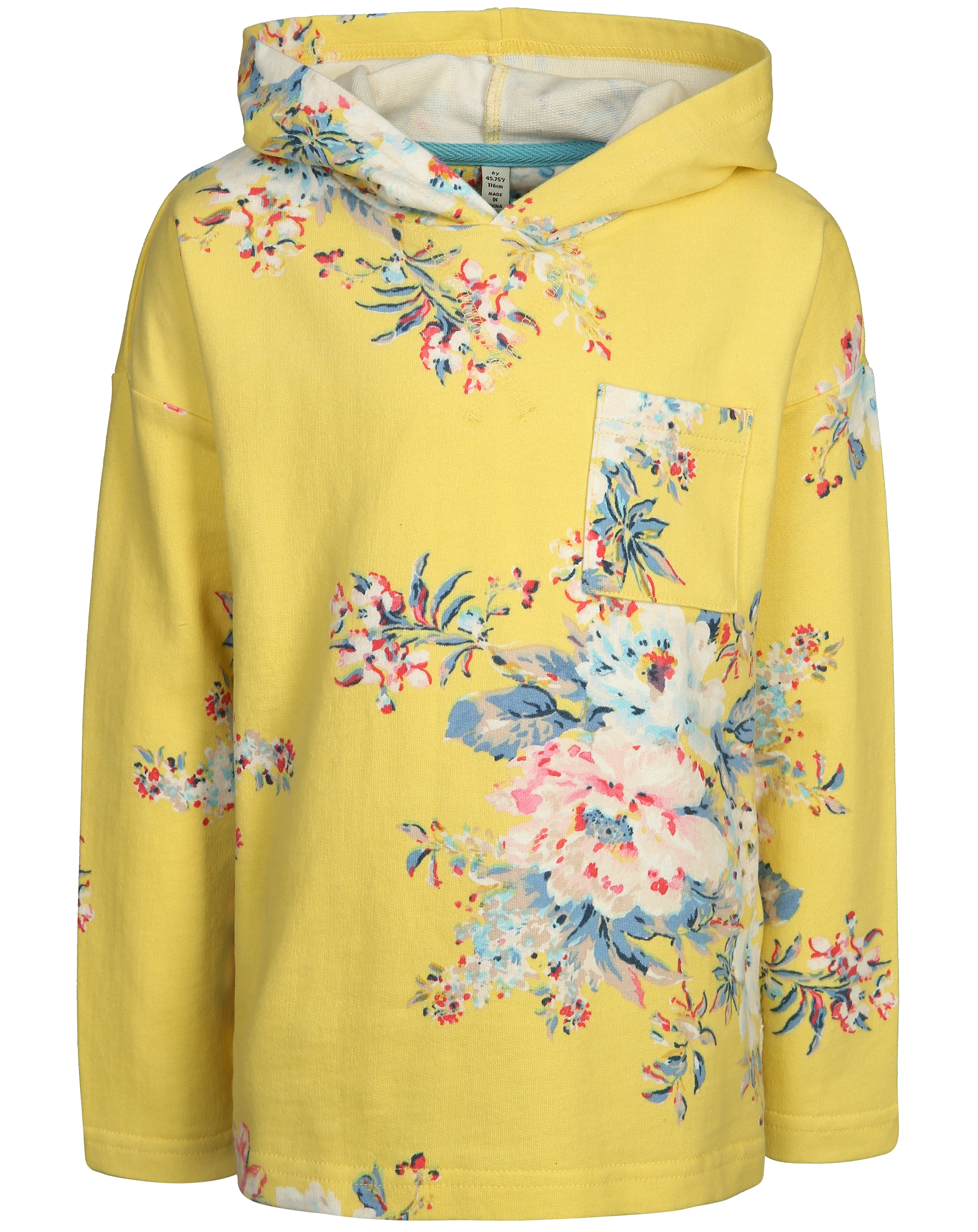 Kapuzenpullover ABBIE - FLORAL in gelb