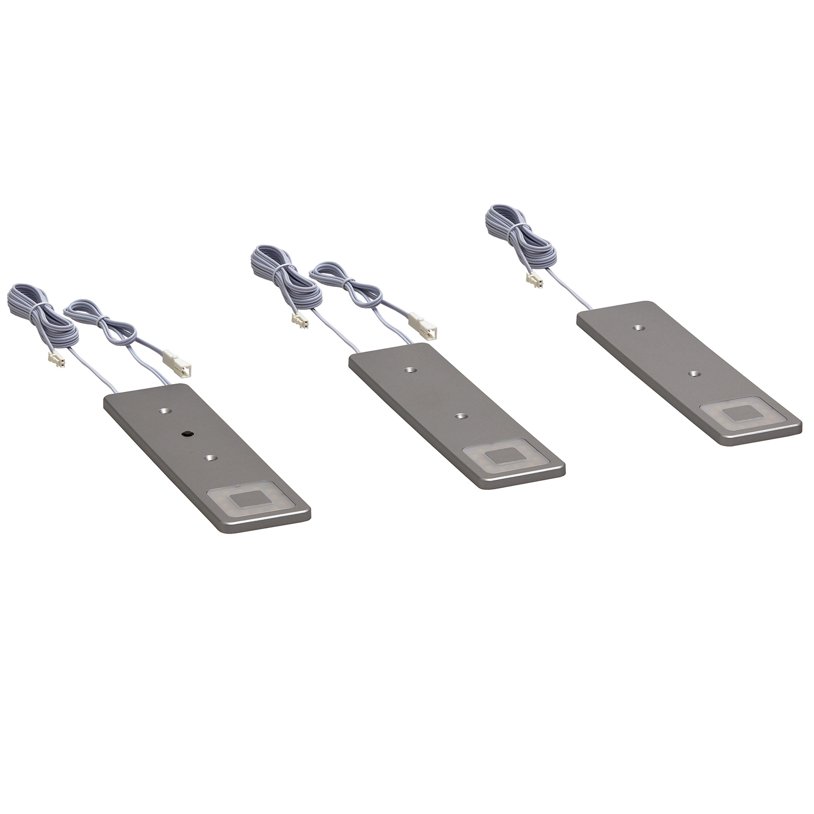 LED-Unterbaubeleuchtung - silber - Druck-Schalter