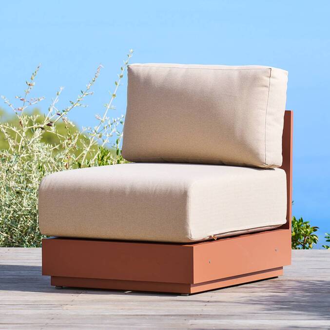 Chauffeuse de jardin ALLURE Beige / Acajou