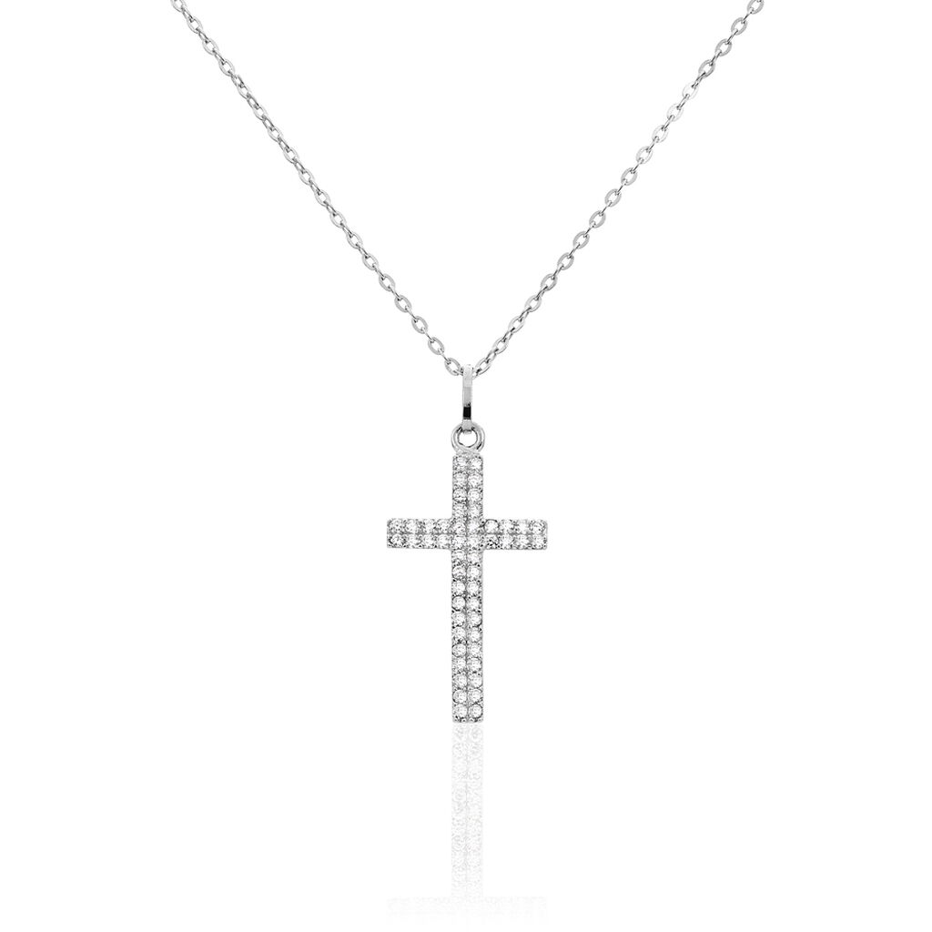 Collier Carola Argent Blanc Oxyde De Zirconium