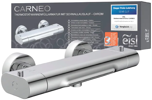 Eisl Wannenthermostat »CARNEO« Schwallauslauf, Eco-Stopp-Funktion, Sicherheitssperre