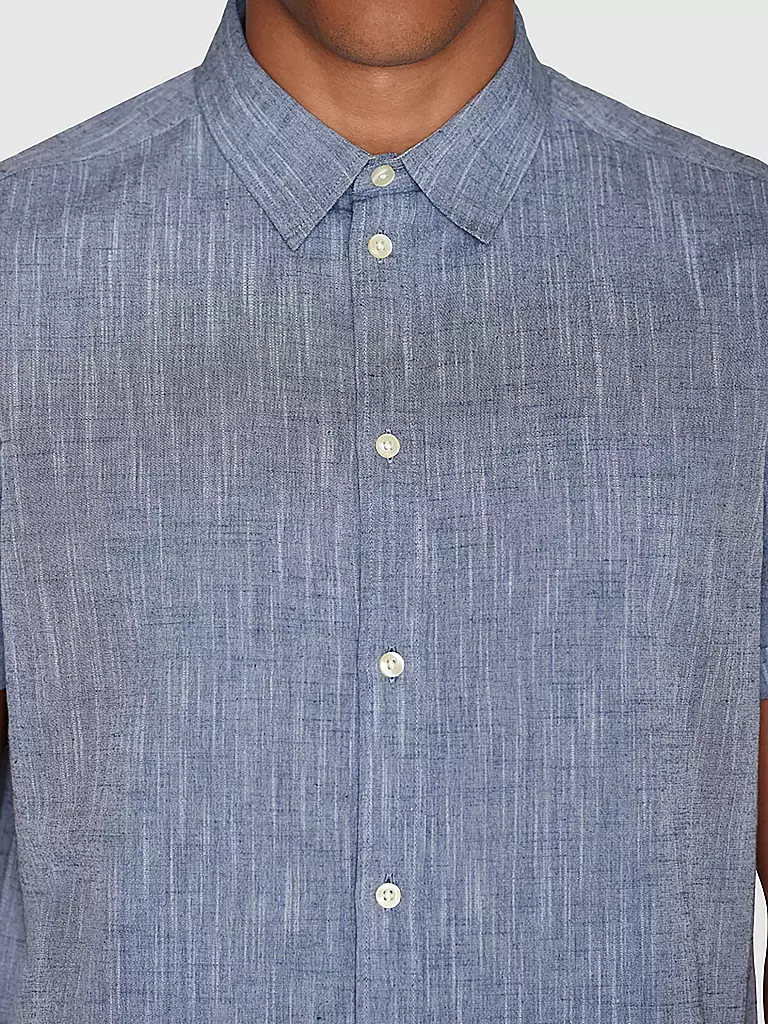 KNOWLEDGE COTTON APPAREL Hemd blau