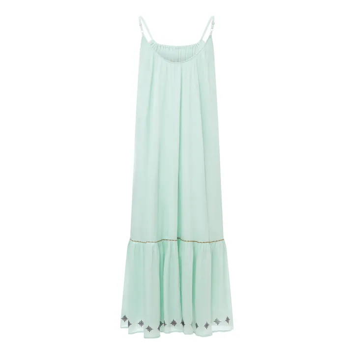 Alma Deia Robe Longue Brodée | Bleu