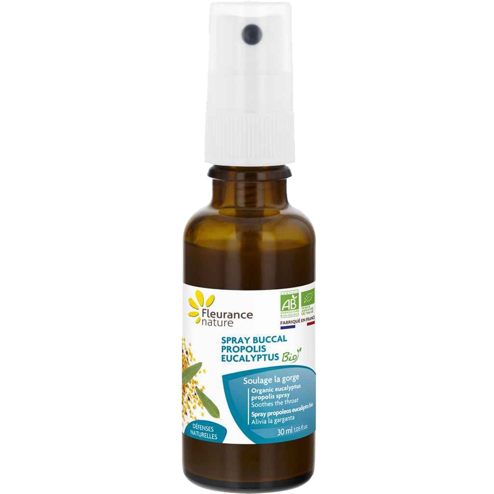 Sprays buccal bio - Propolis & eucalyptus - Pour soulager la gorge - 2 x 30 ml