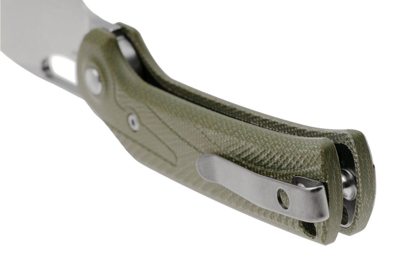 Reate PL-XE Stonewashed Nitro-V, Green Micarta, zakmes
