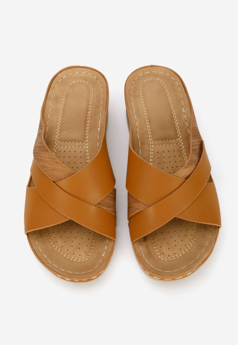 Mules compensées chameau Maryna