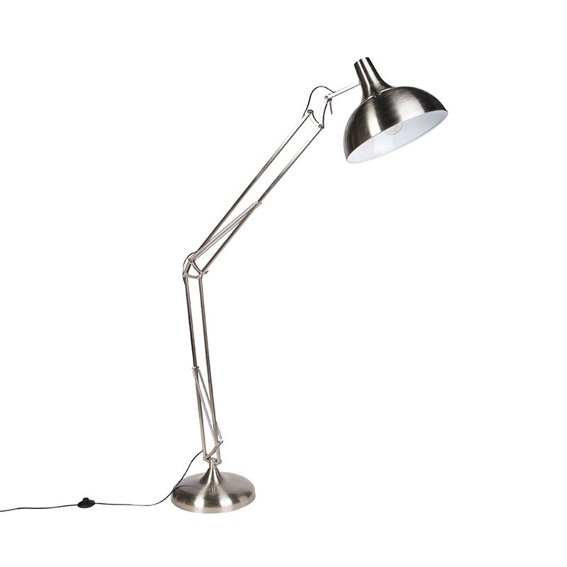 Smart vloerlamp staal incl. Wifi A60 - Hobby