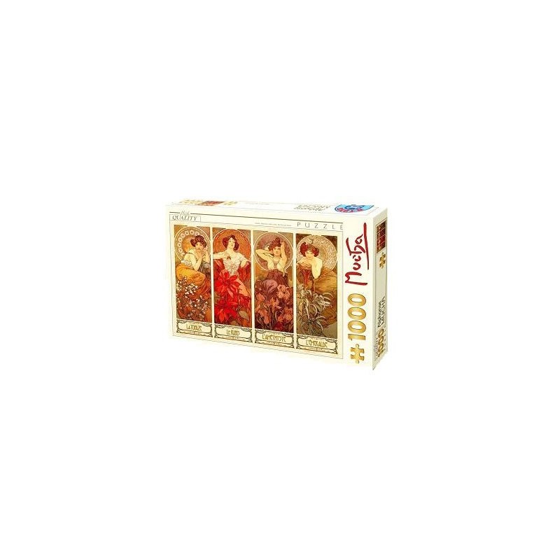 Puzzle 1000 pièces - Mucha - Les pierres précieuses