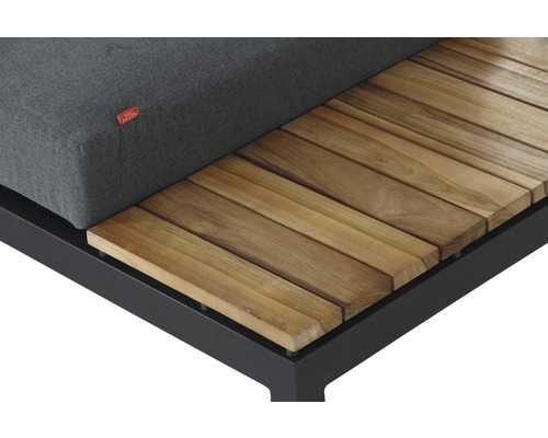 Linkermodule Alvida textielstof 2-zits mat-antraciet
