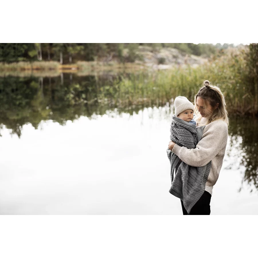 VINTER&BLOOM Kuscheldecke Cuddly Misty Grey